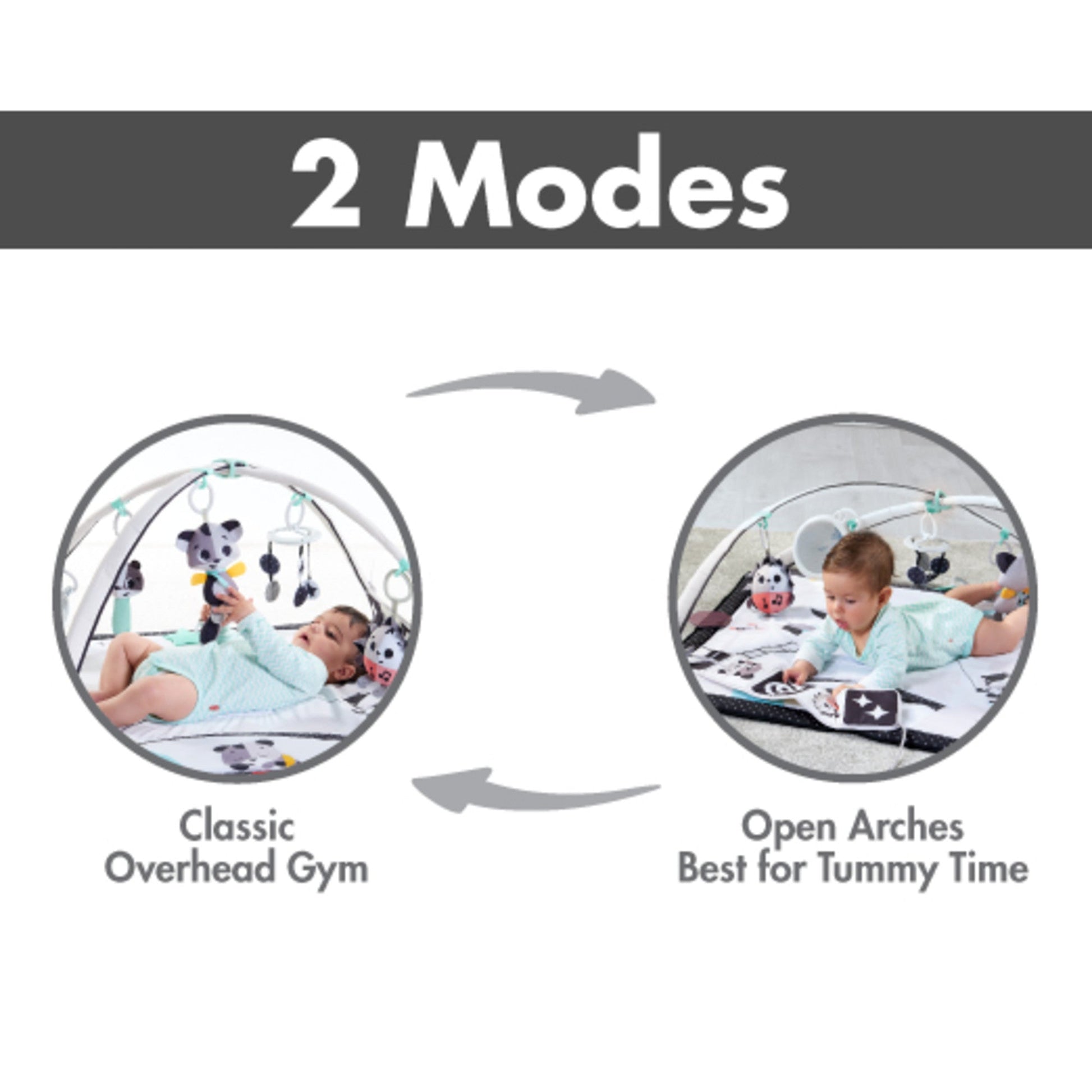 Dorel Juvenile Infant Toys Tiny Love Magical Tales Black & White Gymini