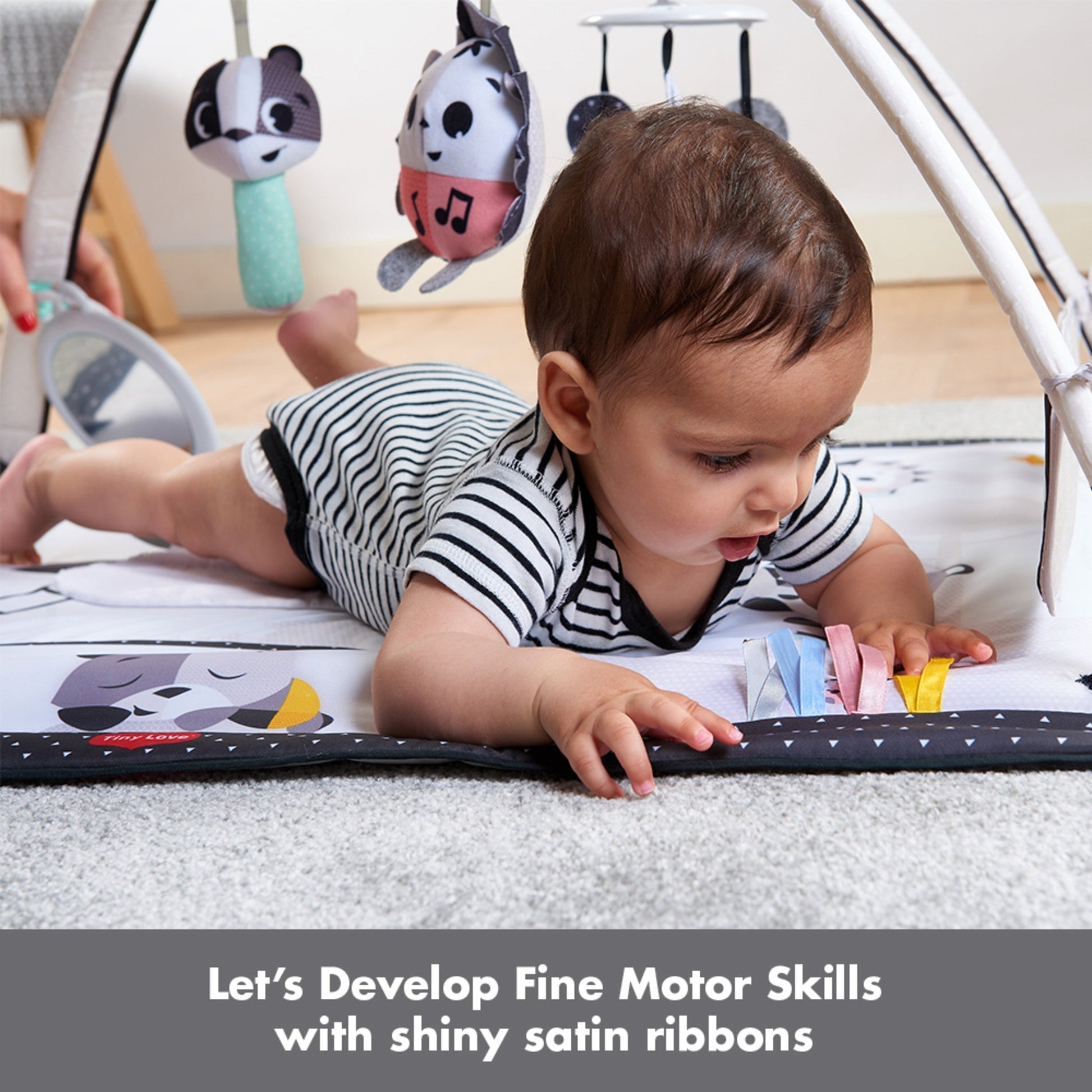 Dorel Juvenile Infant Toys Tiny Love Magical Tales Black & White Gymini