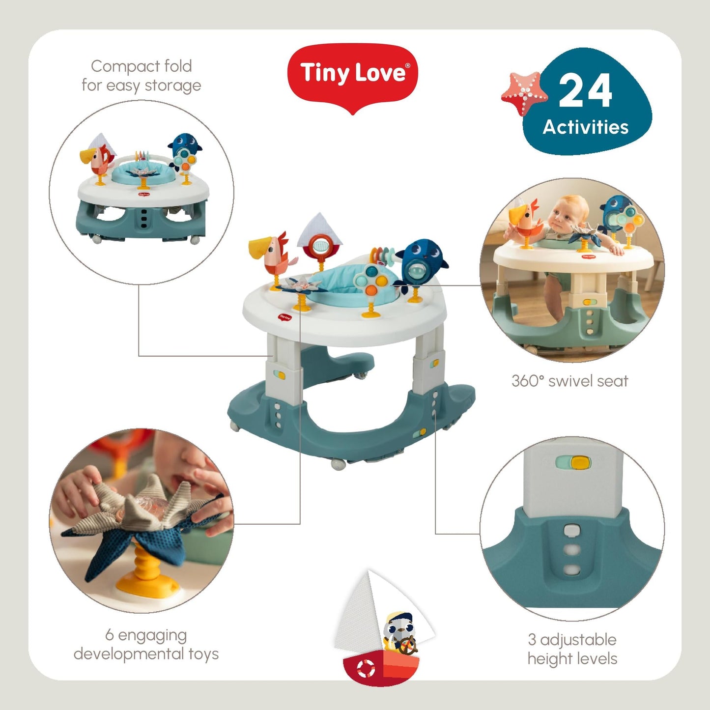 Tiny LoveTiny Love Tiny Mariners 4-in-1 Here I Grow Mobile Activity CenterBabysupermarket
