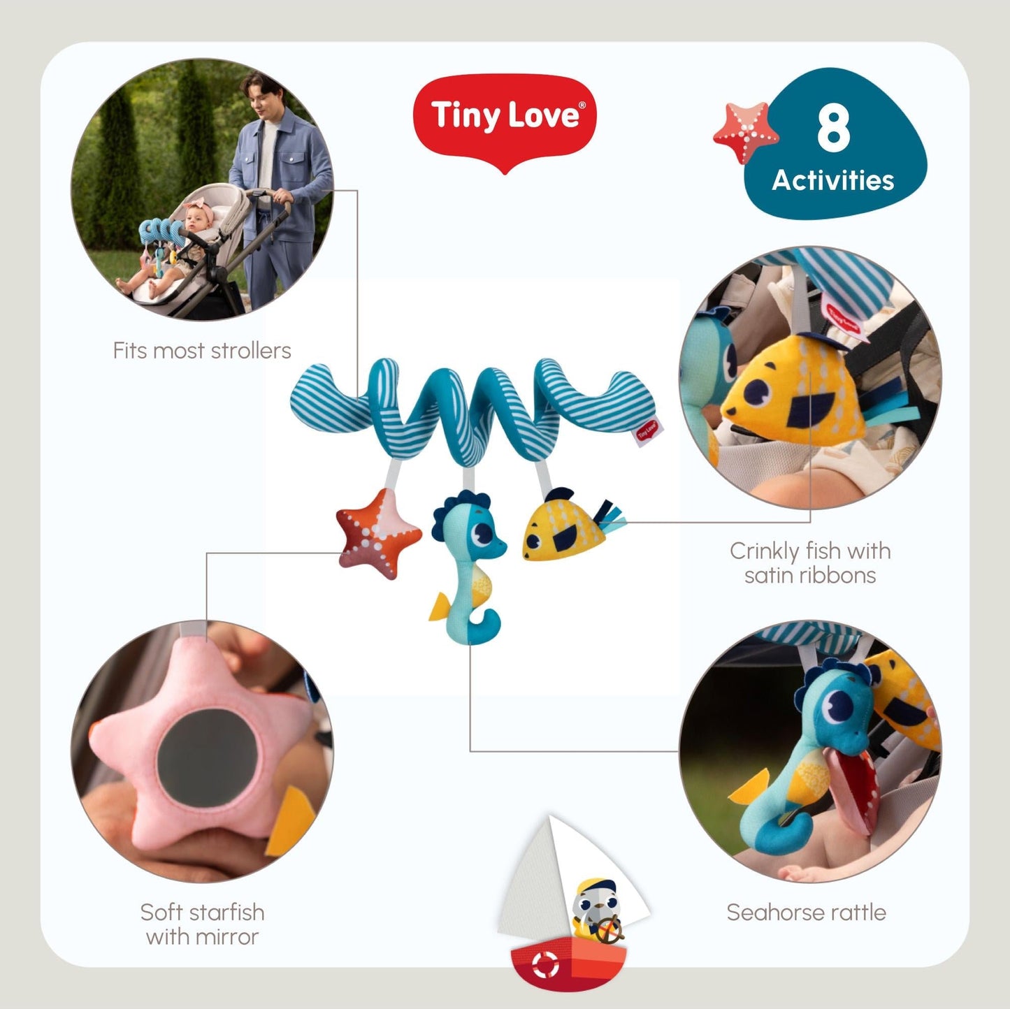 Tiny LoveTiny Love Tiny Mariners Spiral Stroller Activity ToyBabysupermarket