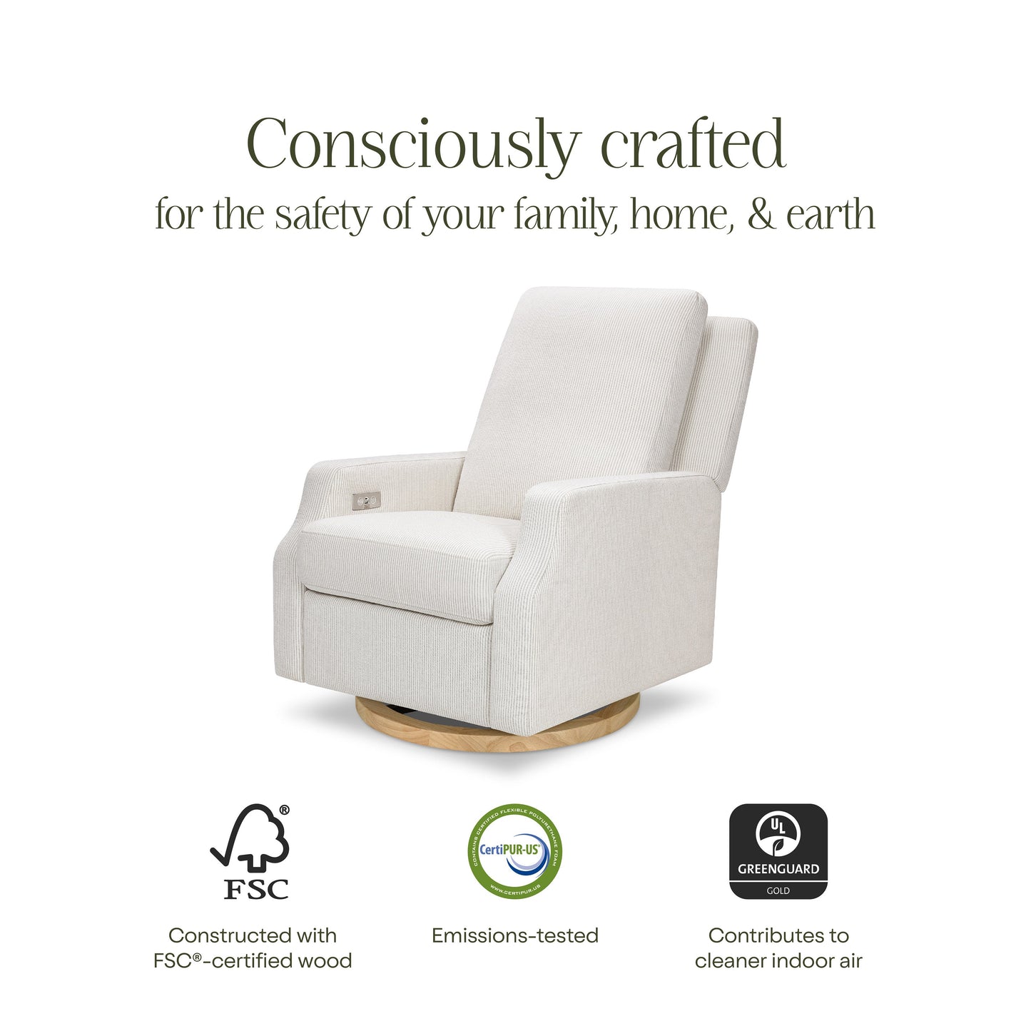 Namesake Crewe Electronic Recliner and Swivel Glider