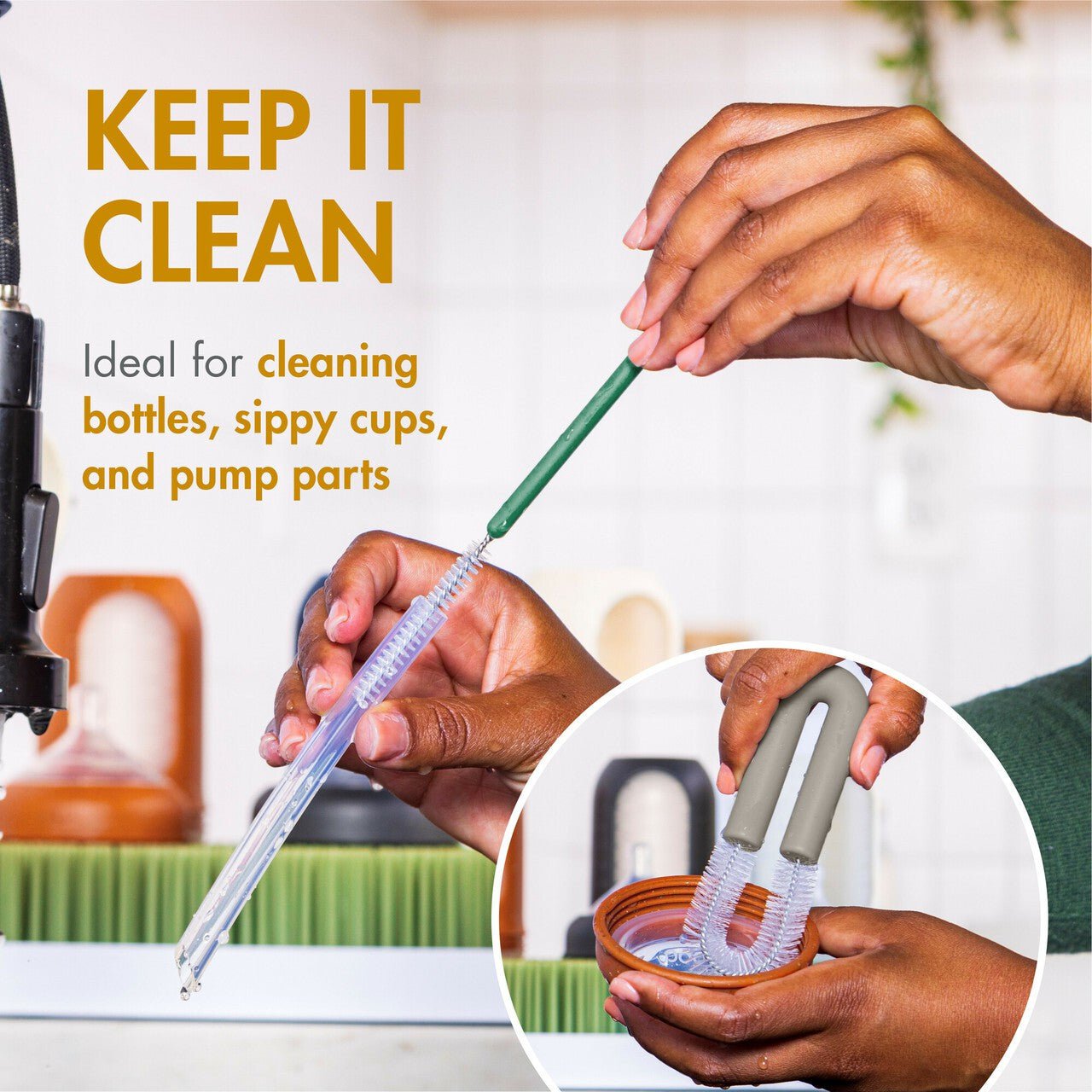 Tomy Baby Care Tomy Mod 4 Pc Bottle Brush Set