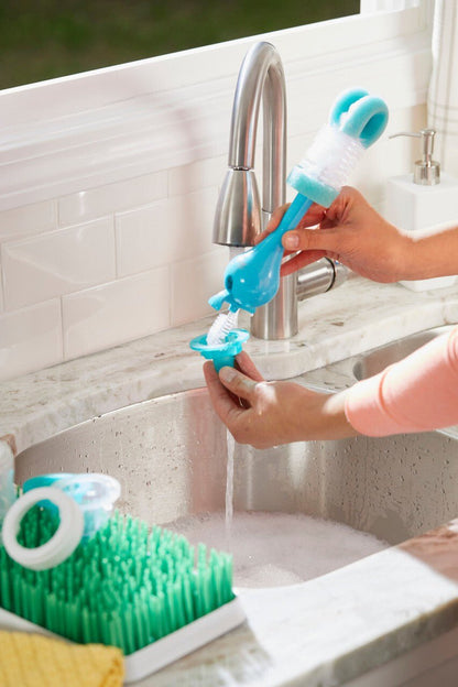 Tomy Baby Care Tomy Sponge Mate Double Sponge Bottle Brush - Cool Grey