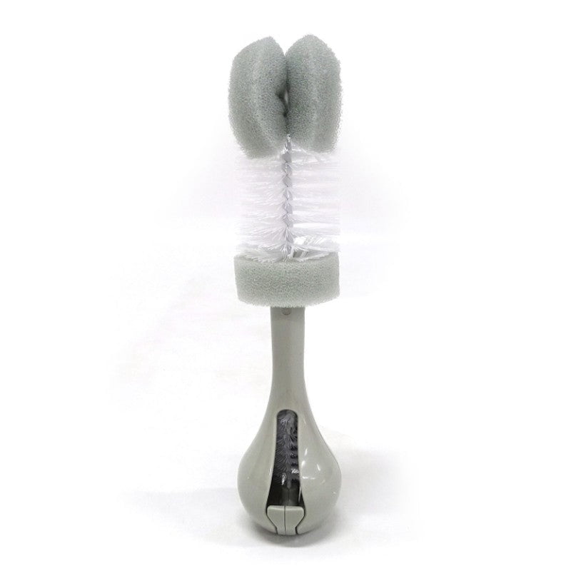 Tomy Baby Care Tomy Sponge Mate Double Sponge Bottle Brush - Cool Grey