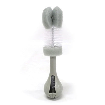 Tomy Baby Care Tomy Sponge Mate Double Sponge Bottle Brush - Cool Grey