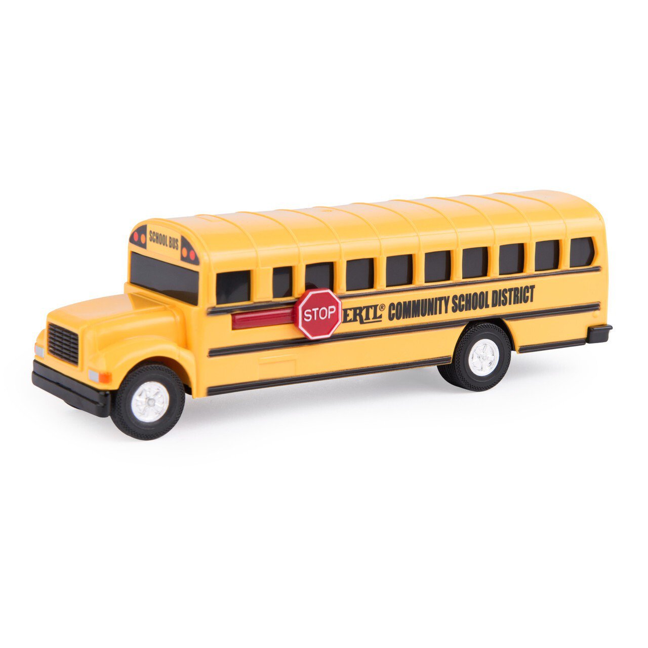 Tomy Toy School Bus with working Stop Sign 5 Inch