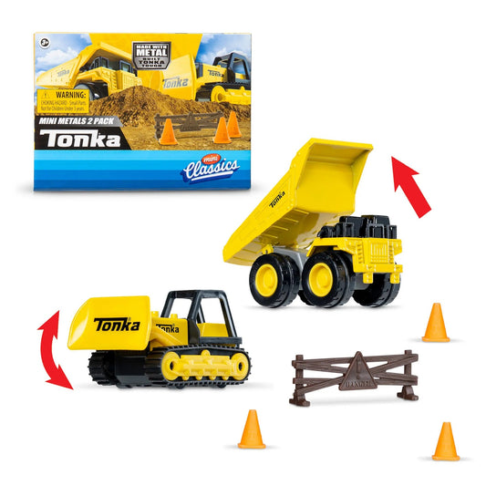 Schylling Building and Construction Tonka Mini Metals - Mini Classics 2PK
