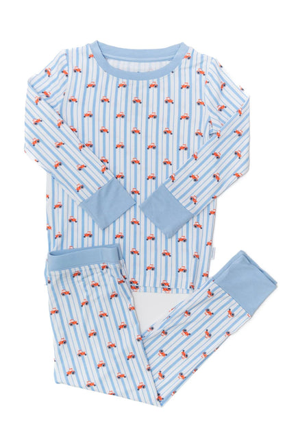 Uptown Baby Tractor Long Sleeve Pajamas
