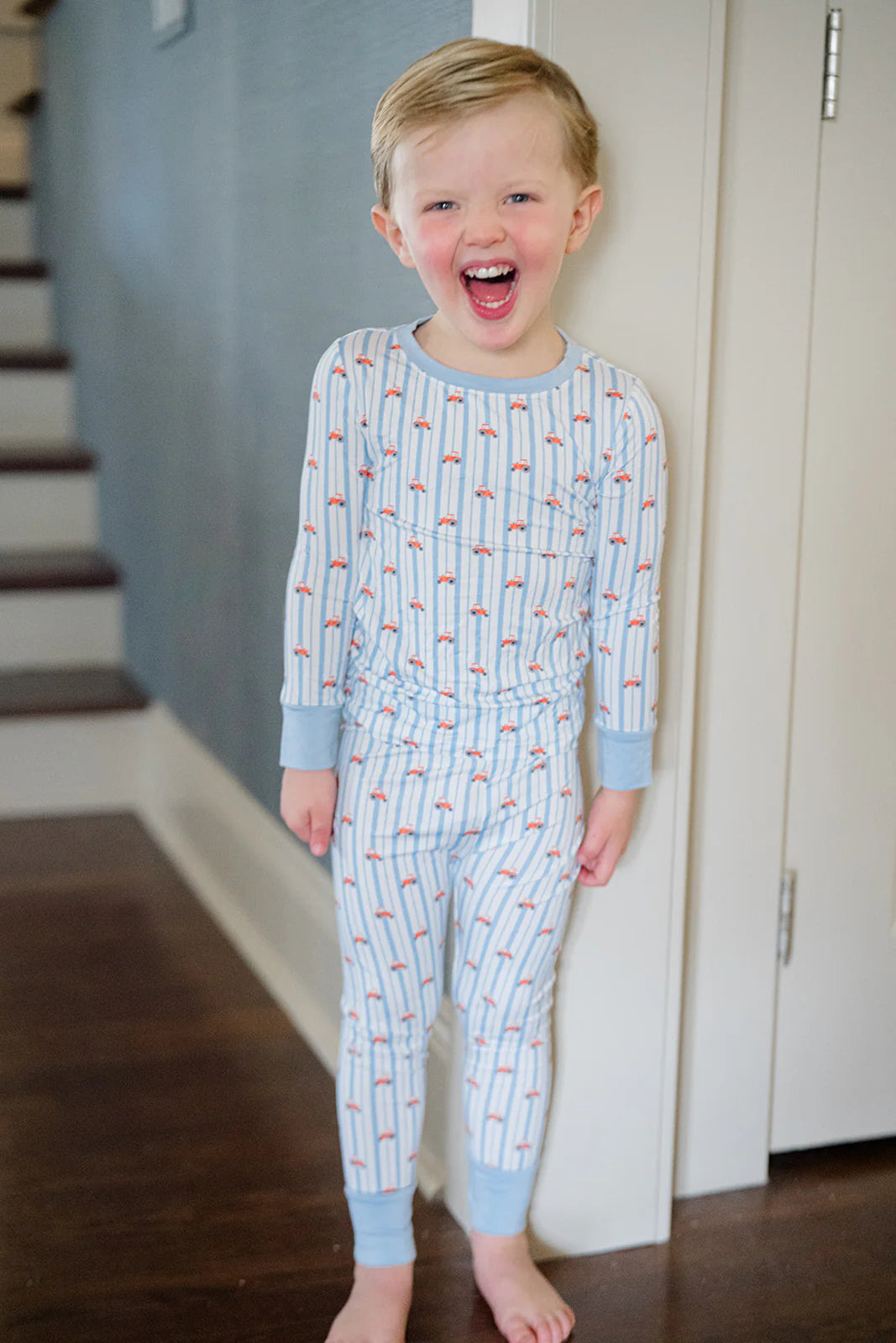 Uptown Baby Tractor Long Sleeve Pajamas