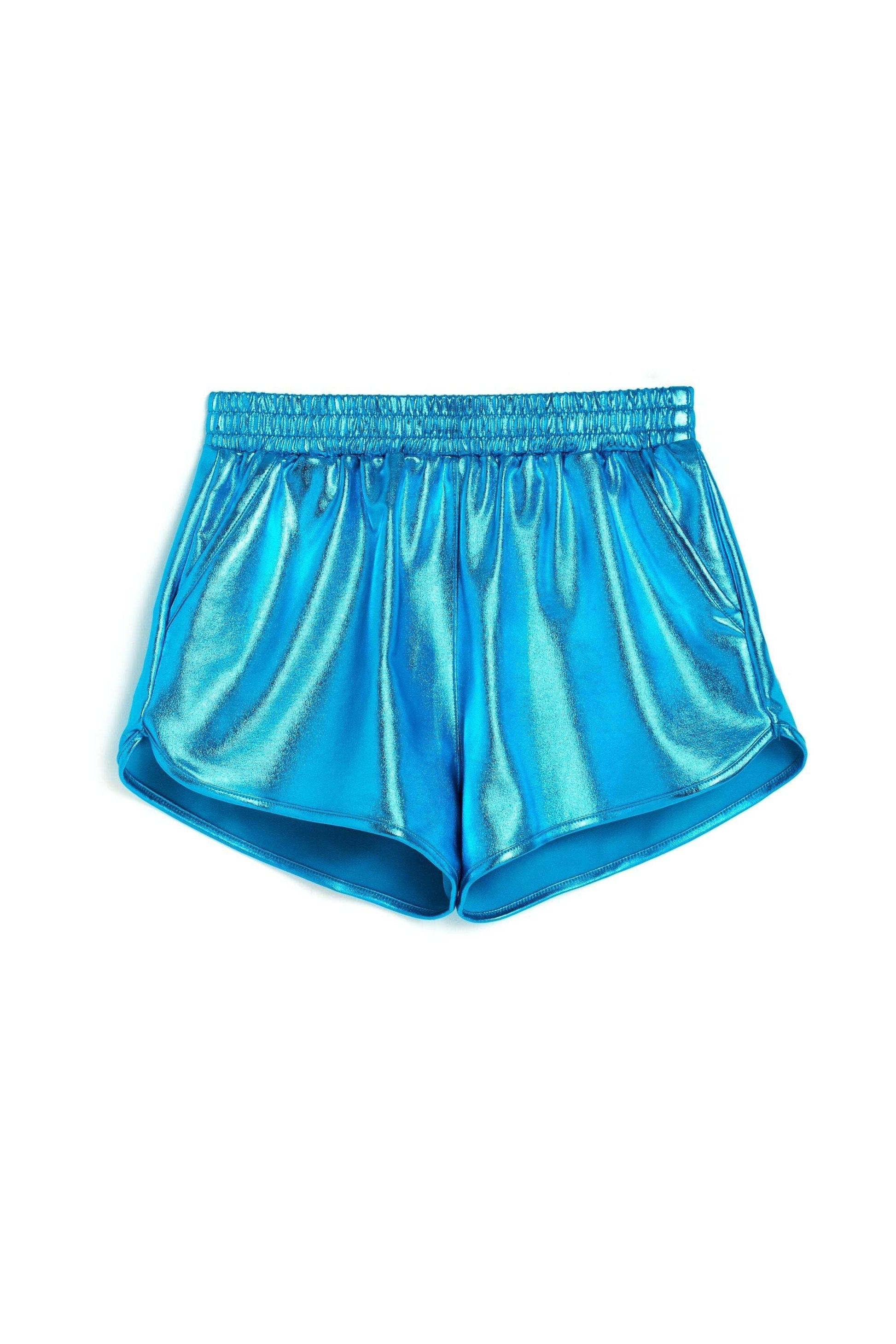 Tractr General Blue / 12 Tractr Girls Metallic Shorts