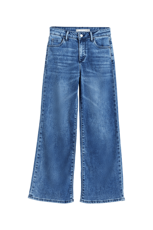 Tractr Girls Apparel / Skirts / Tween Indigo / 7 Tractr Girls Wide Leg Denim Jean