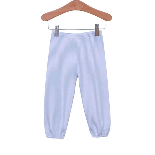 Trotter Street Kids Bloomer Pants- Light Blue Stripe