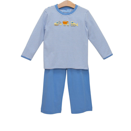 Trotter Street Kids Boys Playsets Blue / 2 Toddler Trotter Street Kids Boys Construction Trucks Pant Set