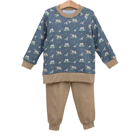 Trotter Street Kids Girls Play Sets Navy / 18 Mo Trotter Street Kids Boys On the Hunt French Terry Set