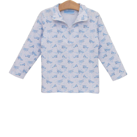 Trotter Street Kids Boys Shirts Blue / 2 Toddler Trotter Street Kids Boys Up Up & Away 1/4 Zip Pullover