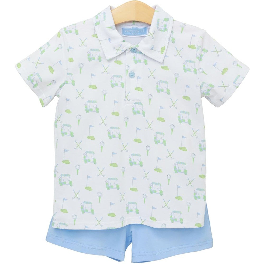 Trotter Street KidsTrotter Street Kids Caddy Club Polo Short SetBabysupermarket