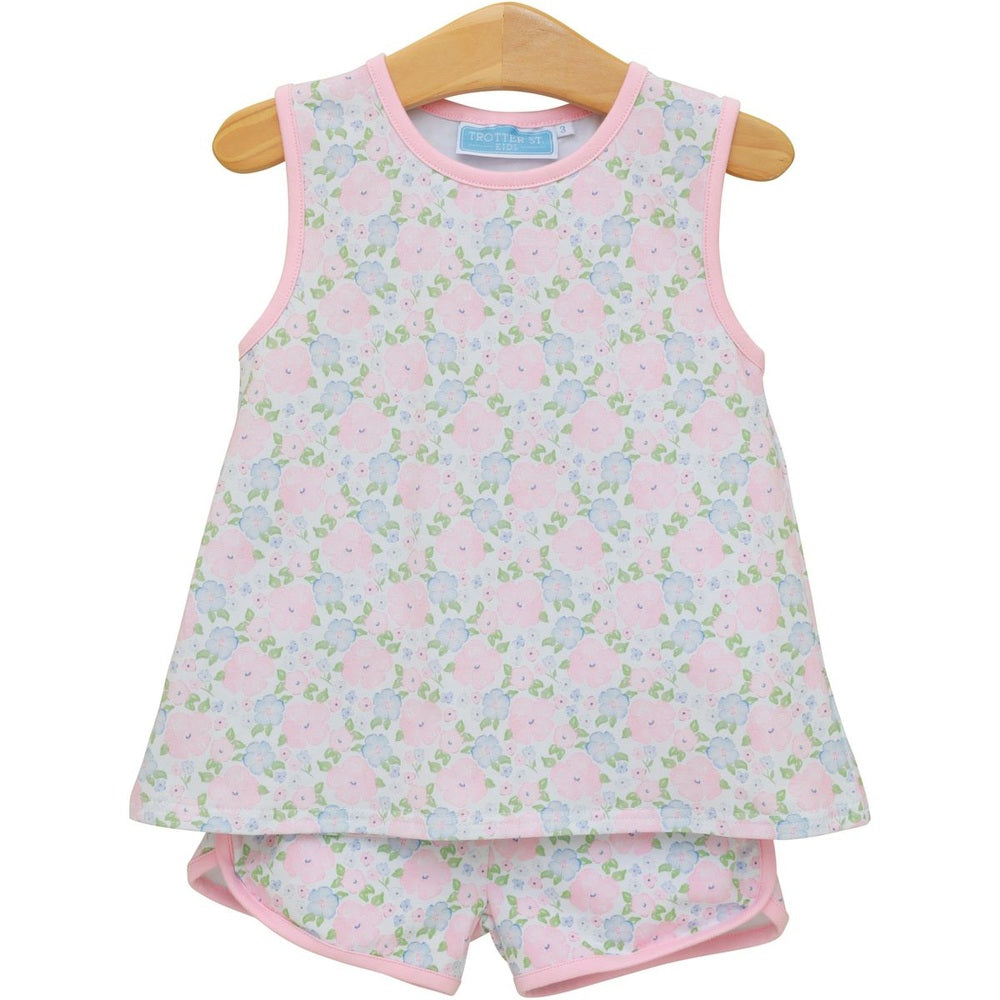 Trotter Street Kids Trotter Street Kids Floral Blossoms Short Set