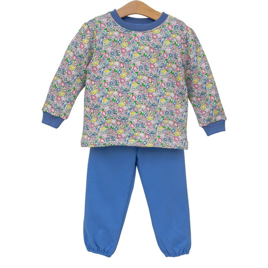 Trotter Street Kids Floral French Terry Set