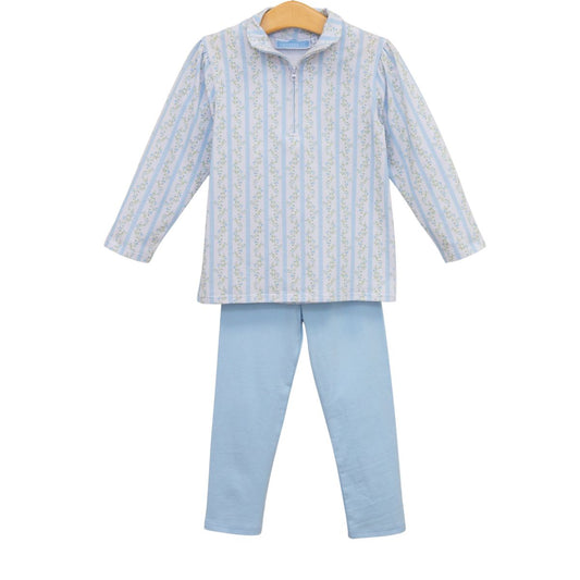 Trotter Street KidsTrotter Street Kids Girls Vinyard Blooms 1/4 Zip Pullover SetBabysupermarket