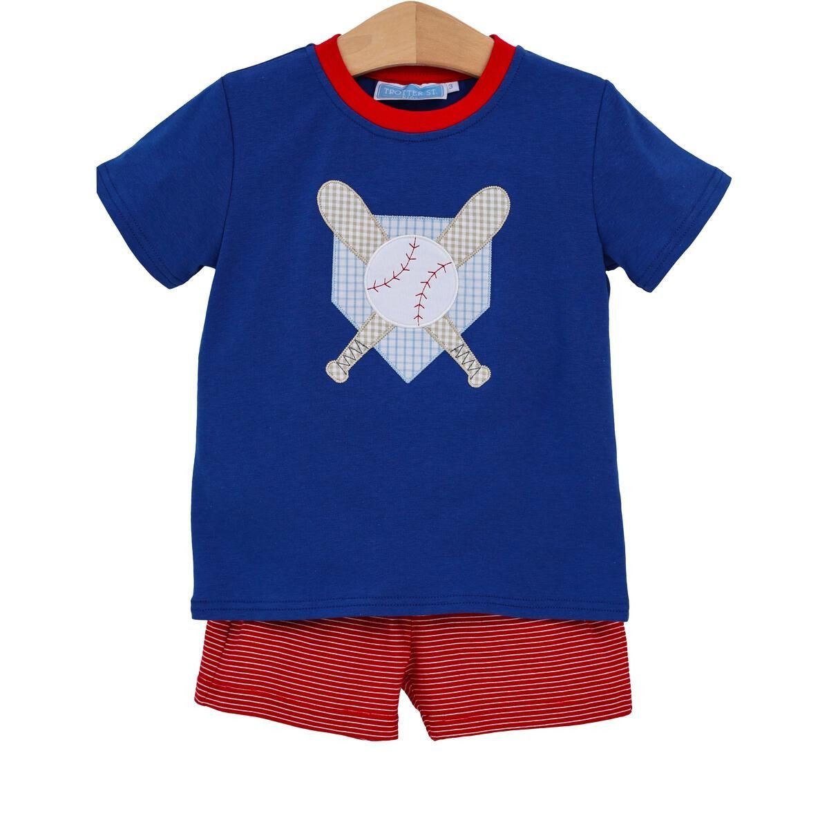 Trotter Street Kids Home Run Short Set