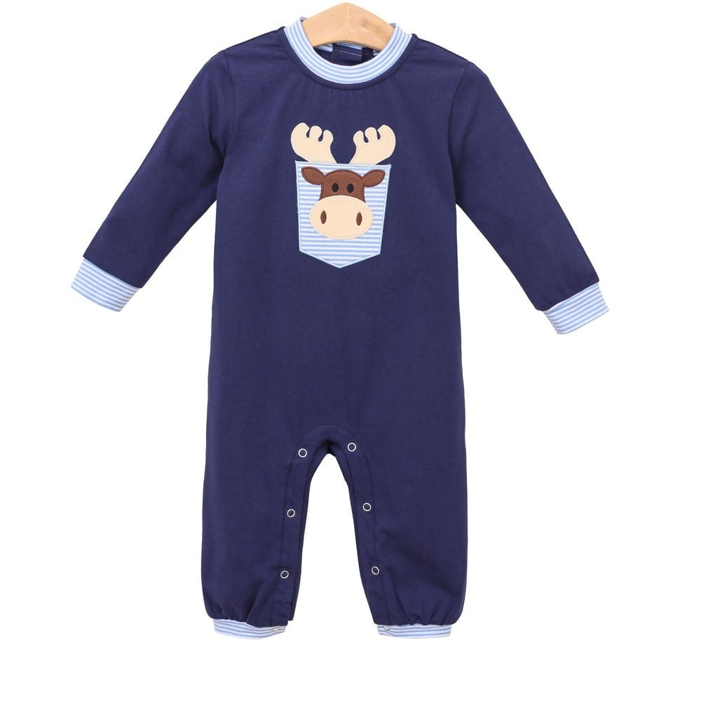 Trotter Street Kids Boys Apparel / Outfits / Infant 6 Mo / Moose Trotter Street Kids Moose Romper