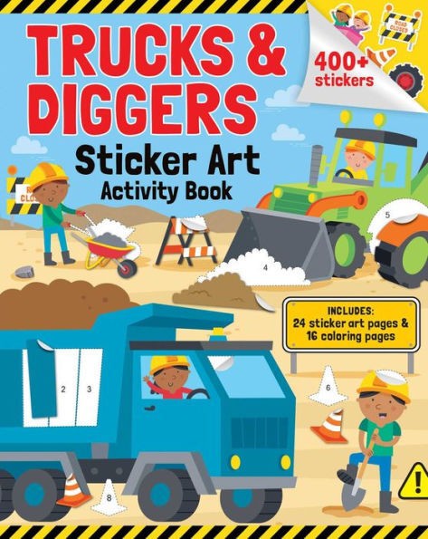 House Of MarblesTrucks & Diggers Sticker Art Activity BookBabysupermarket
