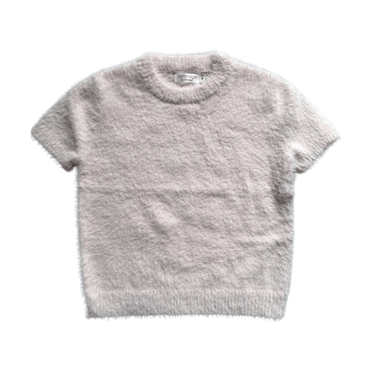 Tweenstyle Girls Sweaters Pale Pink / 7 Tweenstyle Pale Pink Short Sleeve Eyelash Sweater