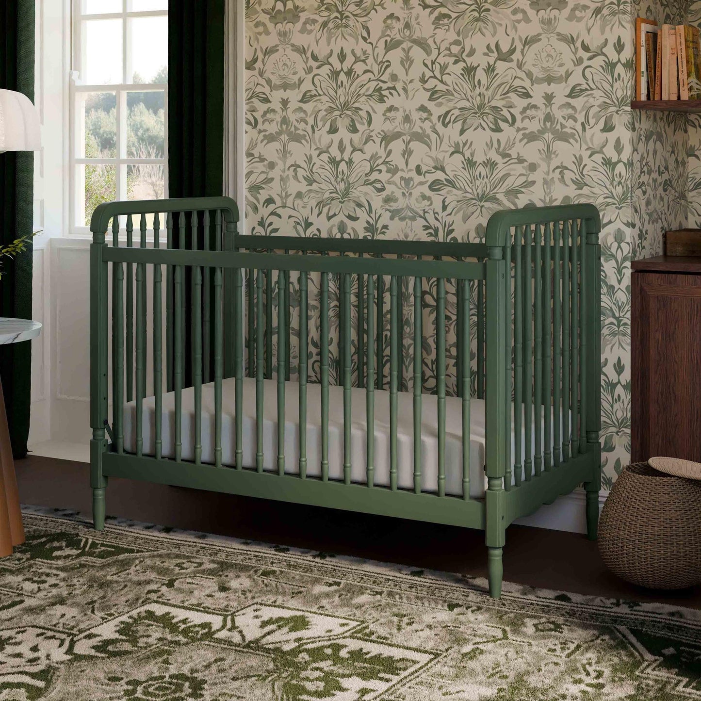 Namesake Liberty 3-in-1 Convertible Spindle Crib with Toddler Bed Conversion Kit