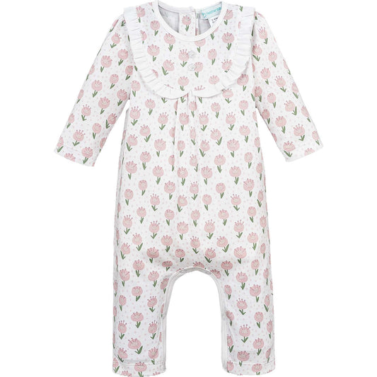 Feather Baby Girls Camila Ruffle Yoke Romper