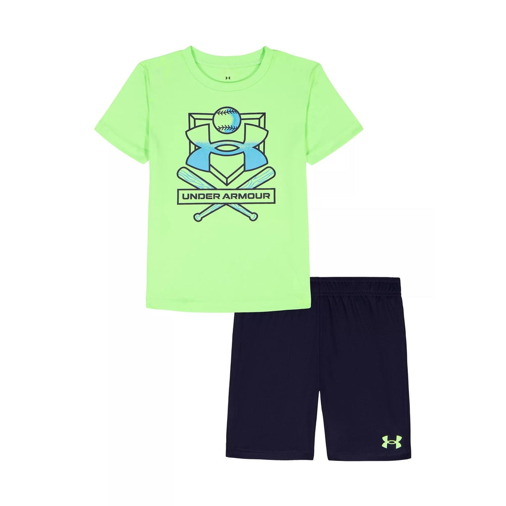 Under ArmourUnder Armour Tech Baseball Graphic T-Shirt and Shorts SetBabysupermarket