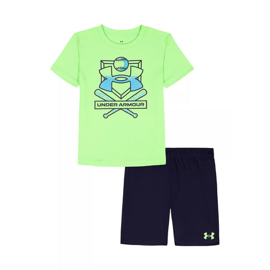 Under ArmourUnder Armour Tech Baseball Graphic T-Shirt and Shorts SetBabysupermarket