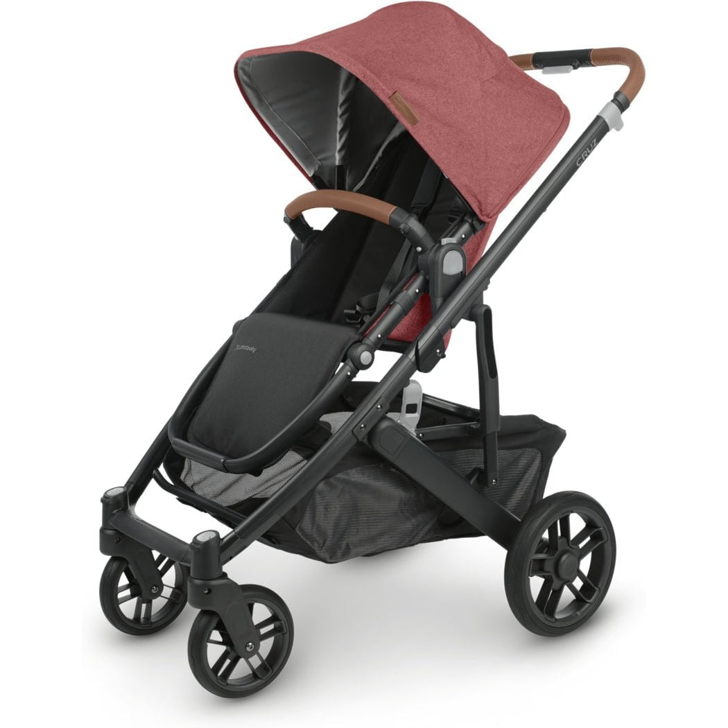 UPPAbaby Strollers - Single Lucy (Rosewood Mélange | Carbon Frame | Saddle Leather) UPPAbaby Cruz V2 Stroller