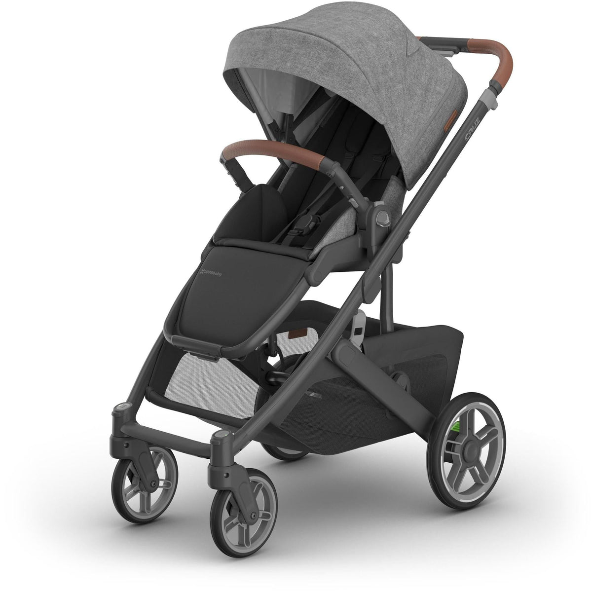 UPPAbaby Strollers - Single Greyson (Charcoal Mélange | Carbon Frame | Saddle Leather UPPAbaby Cruz V3 Stroller