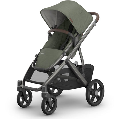 UPPAbaby Strollers - Double Evelyn (Meadow Green | Graphite Frame | Chestnut Leather) UPPAbaby Vista V3 Stroller