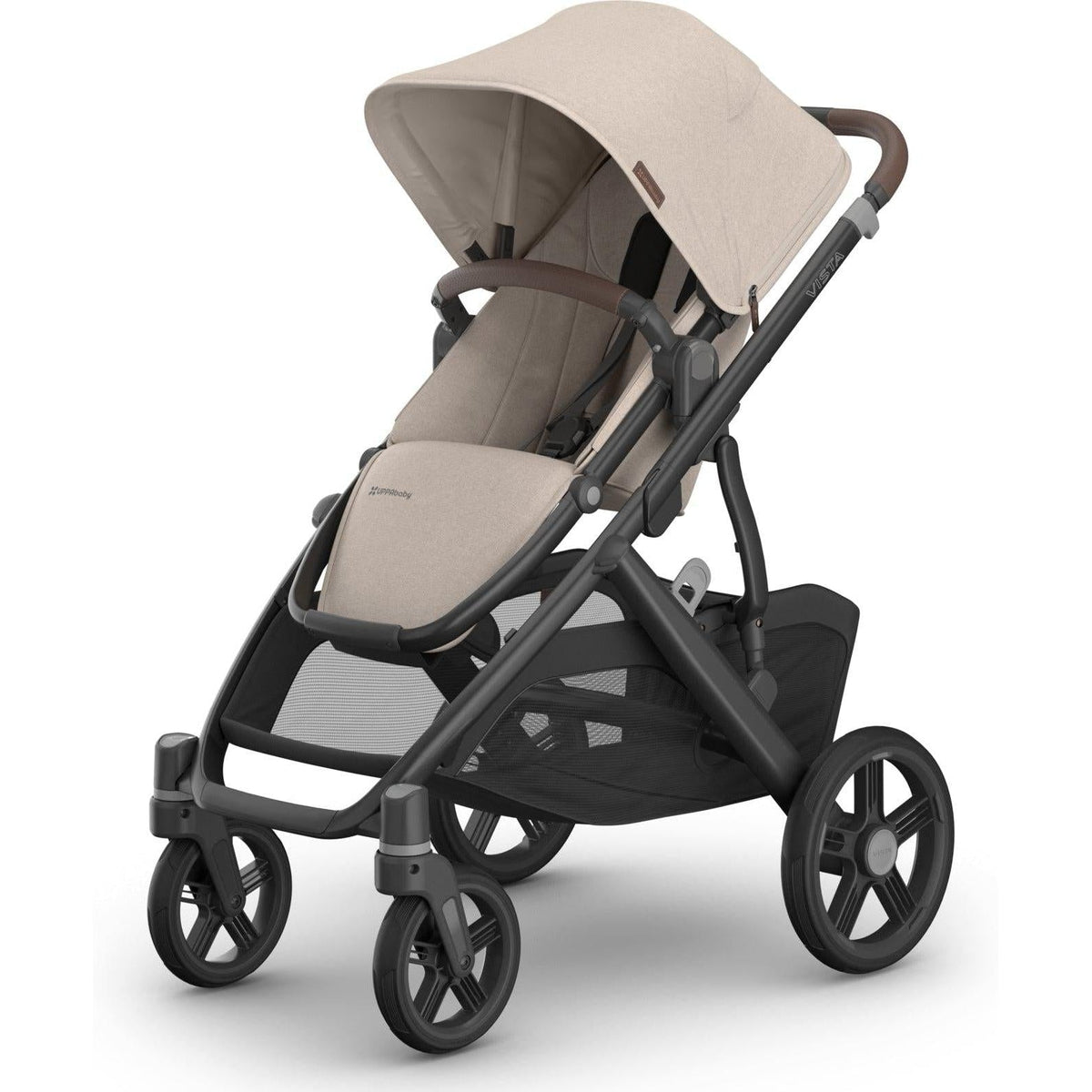 UPPAbaby Strollers - Double Ada (Sandstone Mélange | Carbon Frame | Chestnut Leather) UPPAbaby Vista V3 Stroller