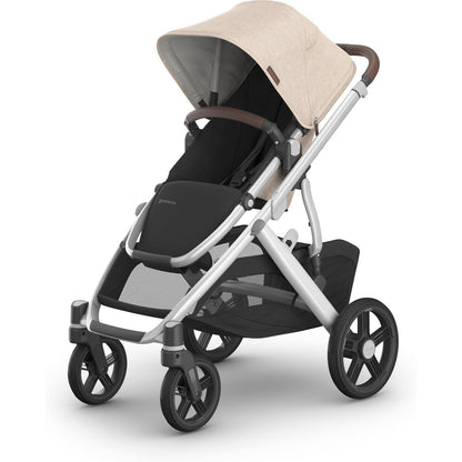 UPPAbaby Strollers - Double Declan (Oat Mélange | Silver Frame | Chestnut Leather) UPPAbaby Vista V3 Stroller