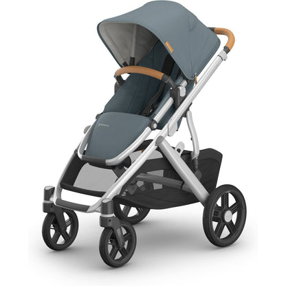 UPPAbaby Strollers - Double Callum (Stone Blue | Silver Frame | Sand Leather) UPPAbaby Vista V3 Stroller