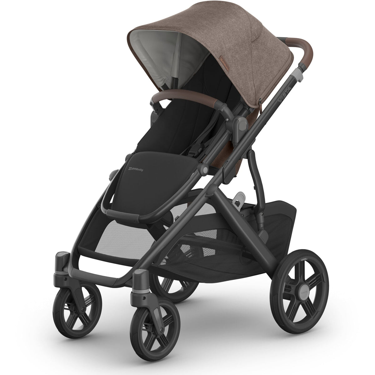 UPPAbaby Strollers - Double Owen (Mocha Mélange | Carbon Frame | Chestnut Leather) UPPAbaby Vista V3 Stroller