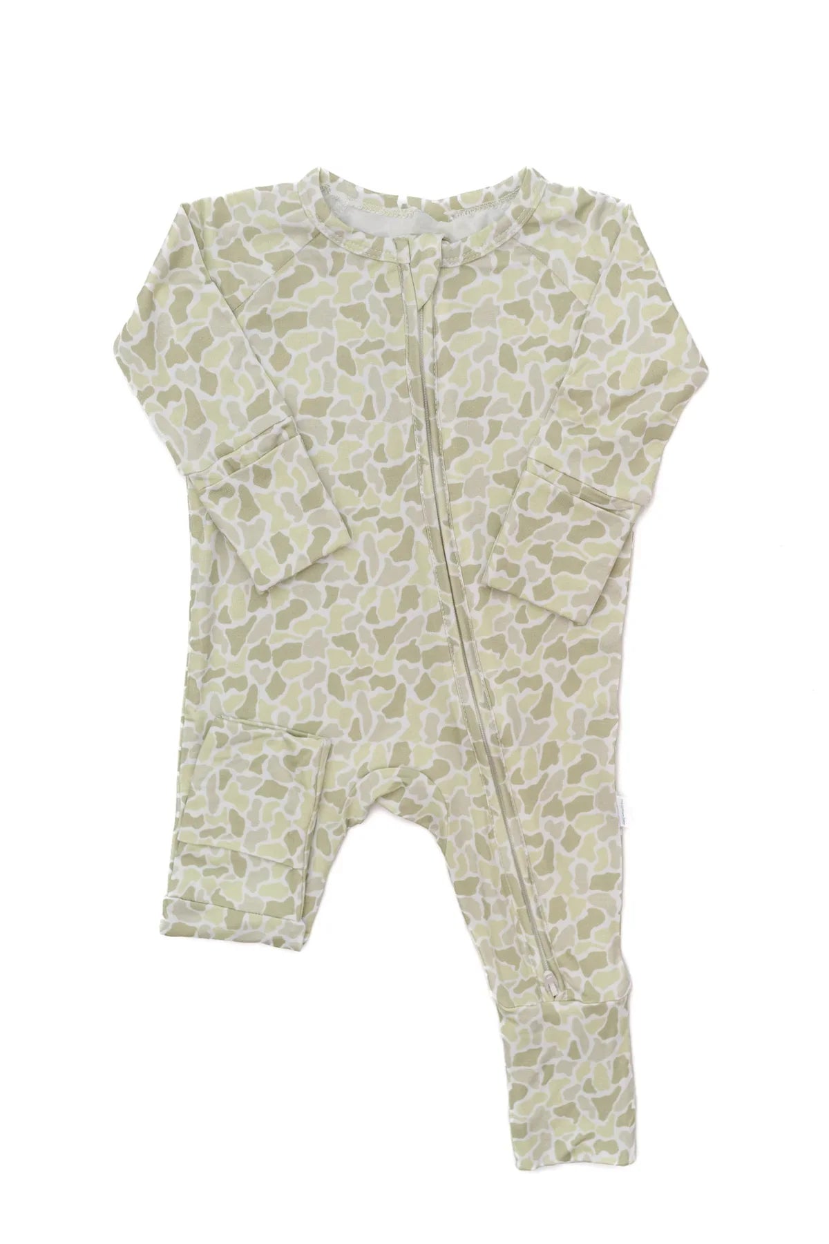 Uptown Baby Green Camo / 3-6 Mo Uptown Baby Boys Long Sleeve Romper - Green Camo