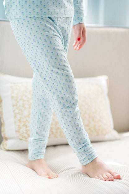 Uptown Baby Uptown Baby Girls Long Sleeve Pajama - BB's Tulips Periwinkle