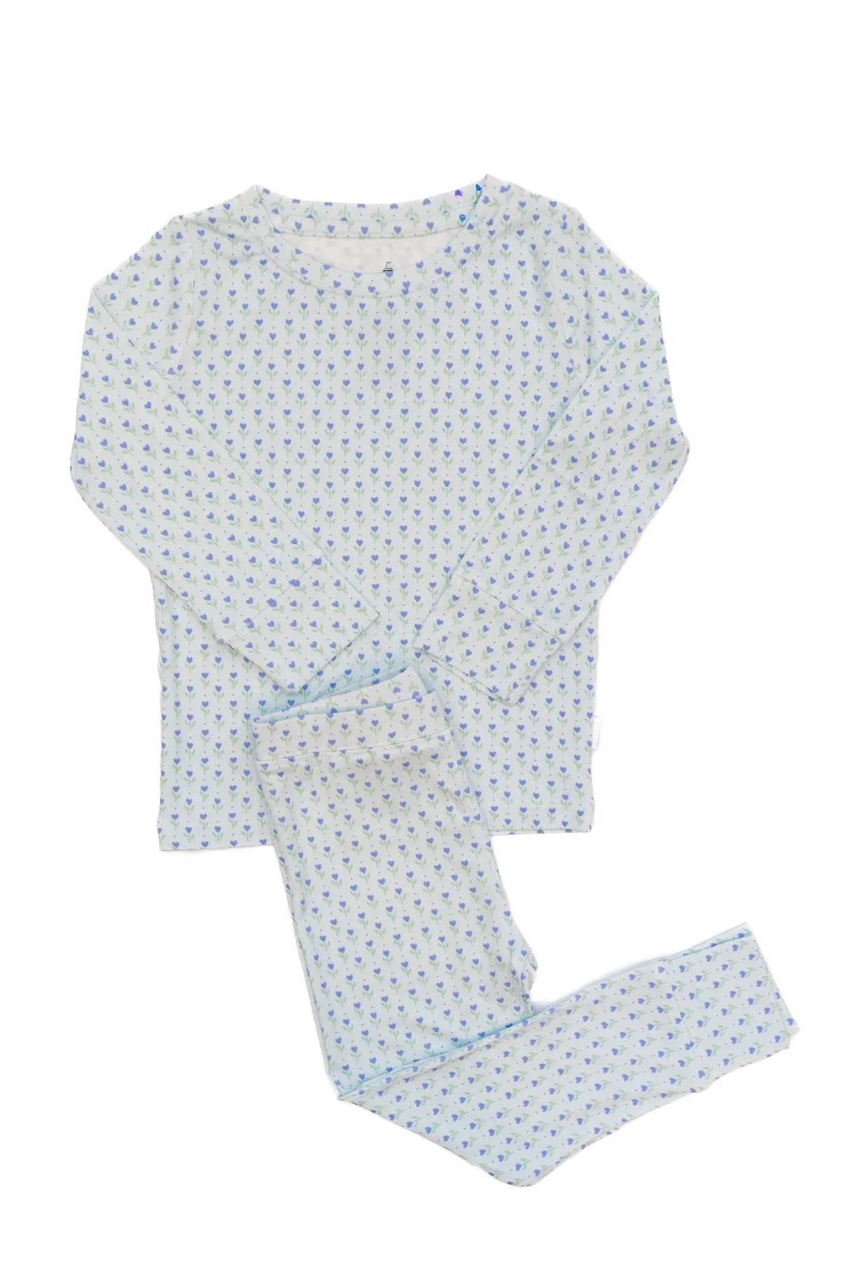 Uptown Baby Periwinkle / 2 Toddler Uptown Baby Girls Long Sleeve Pajama - BB's Tulips Periwinkle