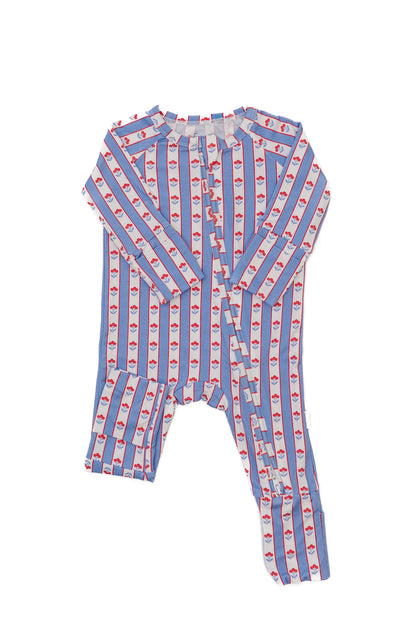 Uptown Baby Scallop Florals / 3-6 Mo Uptown Baby Girls Long Sleeve Romper - Scallop Florals