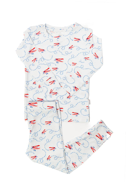Uptown BabyUptown Baby Long Sleeve Pajamas - AirplanesBabysupermarket