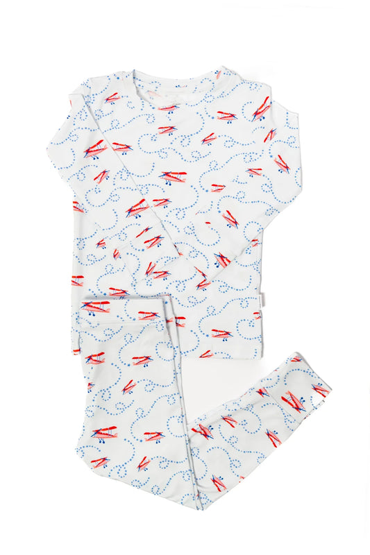 Uptown BabyUptown Baby Long Sleeve Pajamas - AirplanesBabysupermarket