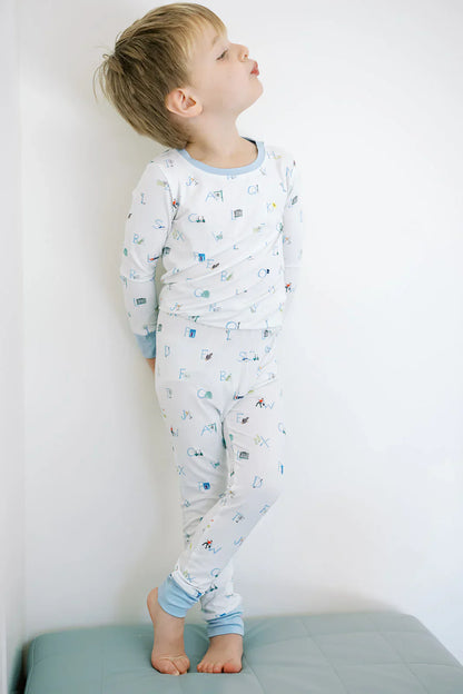 Uptown Baby Long Sleeve Pajamas - Golf ABC's