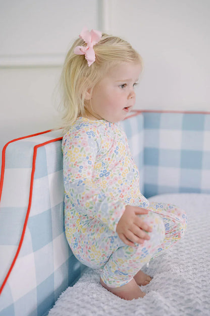 Uptown Baby Long Sleeve Pajamas - Multi-Colored Flowers