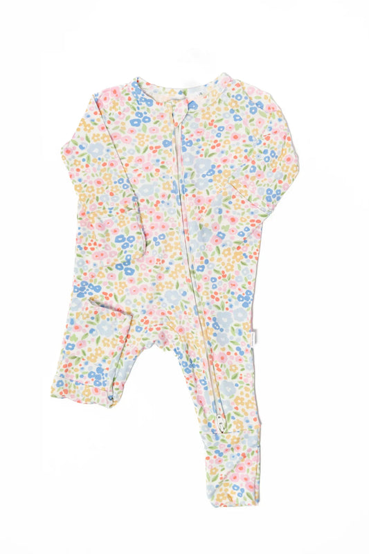 Uptown Baby Long Sleeve Pajamas - Multi-Colored Flowers