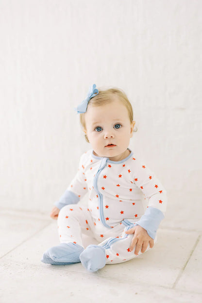 Uptown Baby Infant Sleepwear Unisex Uptown Baby Red Stars Long Sleeve Romper