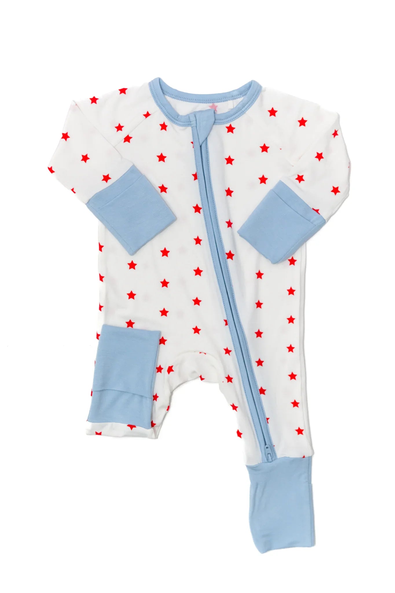 Uptown Baby Infant Sleepwear Unisex Red Stars / 3-6 Mo Uptown Baby Red Stars Long Sleeve Romper