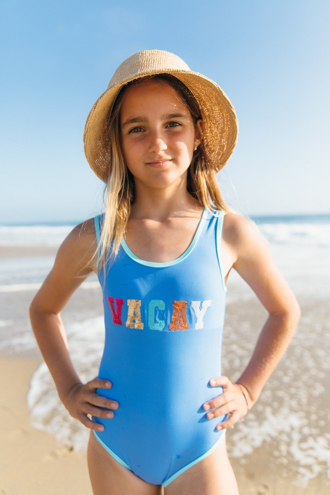 Feather 4 ArrowFeather 4 Arrow Girls Wave Break One Piece - Blue JayBabysupermarket